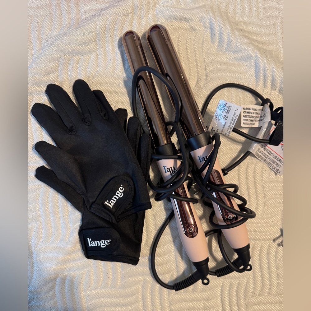 L'ange Hair Curling Wand Set with Glove